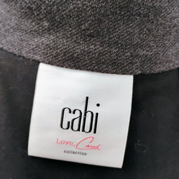 CABI Grey Black Mesh Back Jacket Love Carol Collection 3184 Women's Large - Picture 12 of 16